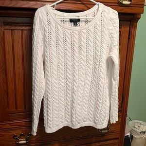 Land’s End White Sweater